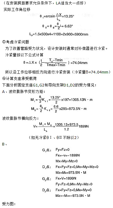 <strong>平麵鉸鏈（liàn）波（bō）紋補償器應用舉例</strong>